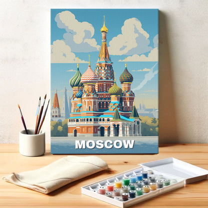 Moscow Travel Poster | Paint by Numbers Kit