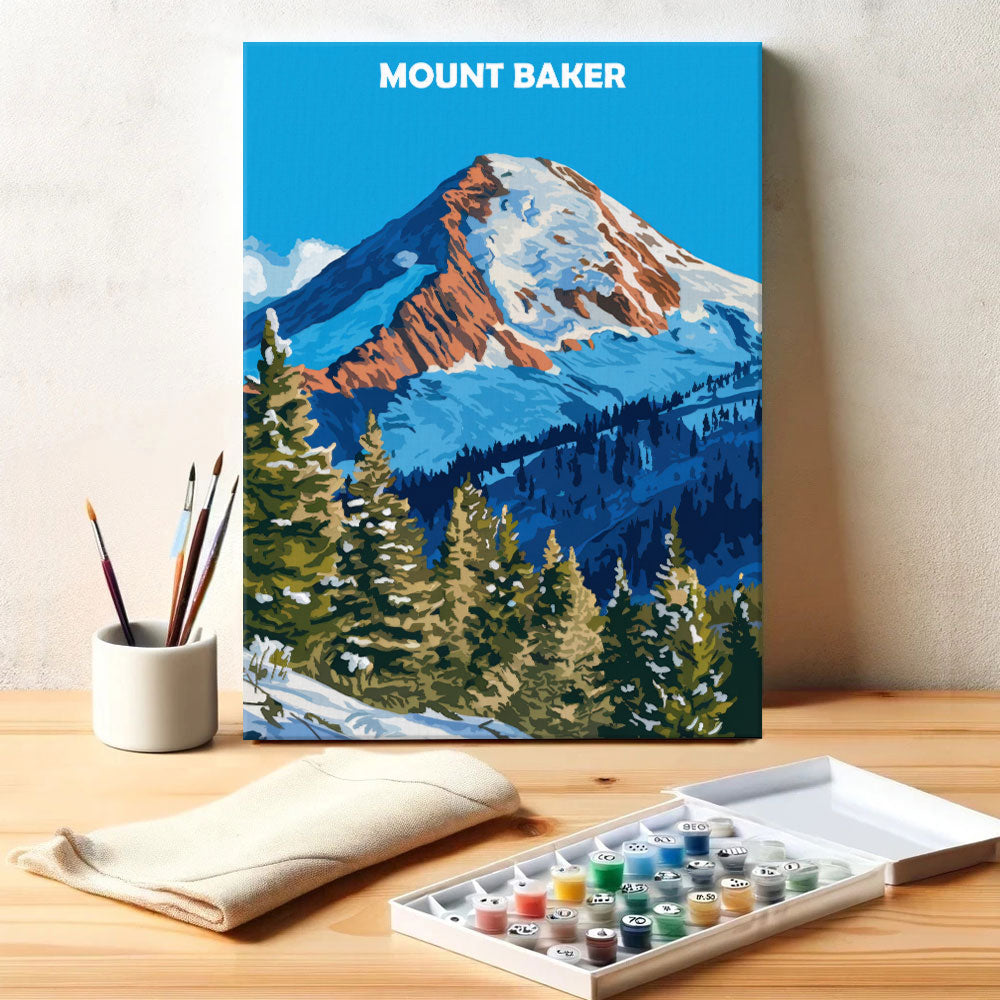 Mount Baker, USA | Malen nach Zahlen Set