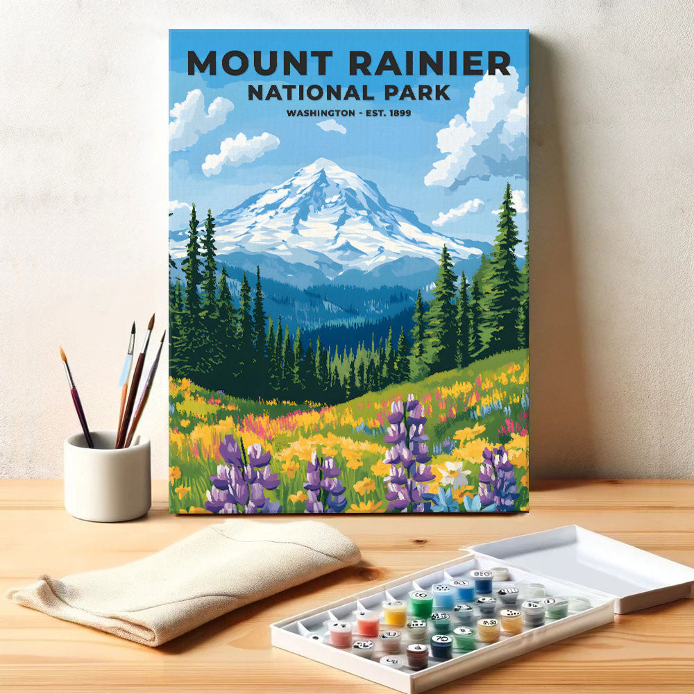 Mount Rainier Park Heritage Edition | Paint by Numbers Kit