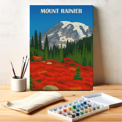 Mount Rainier National Park Beginner | Paint by Numbers Kit