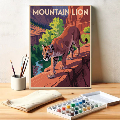 Mountain Lion - National Park Wildlife | Paint by Numbers Kit