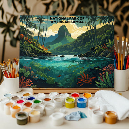American Samoa National Park - Landscape | Paint by Numbers Kit