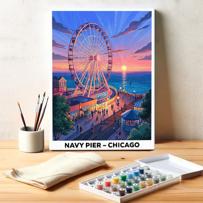 Navy Pier, Chicago | US Landmark | Paint by Numbers Kit