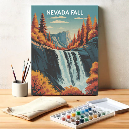 Nevada Fall - Yosemite National Park | Paint by Numbers Kit