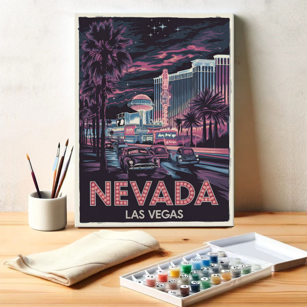 Nevada - Las Vegas | Paint by Numbers Kit