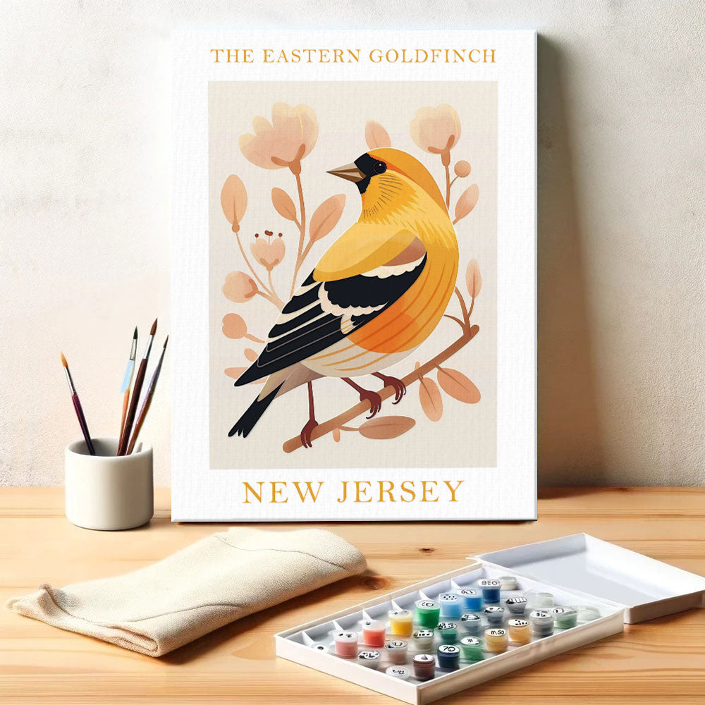 New Jersey State Bird Eastern Goldfinch | Paint by Numbers Kit