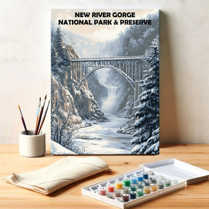 New River Gorge National Park Winter | Paint by Numbers Kit