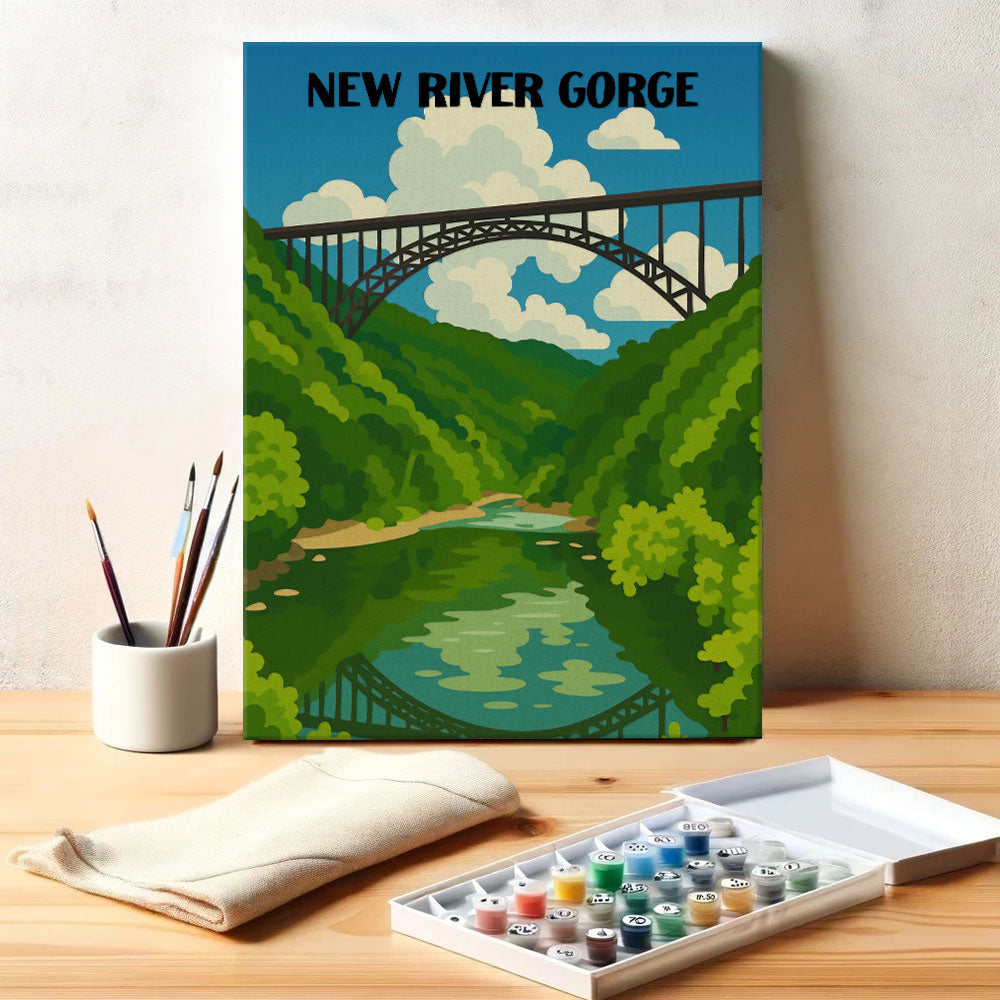 New River Gorge National Park Beginner | Paint by Numbers Kit