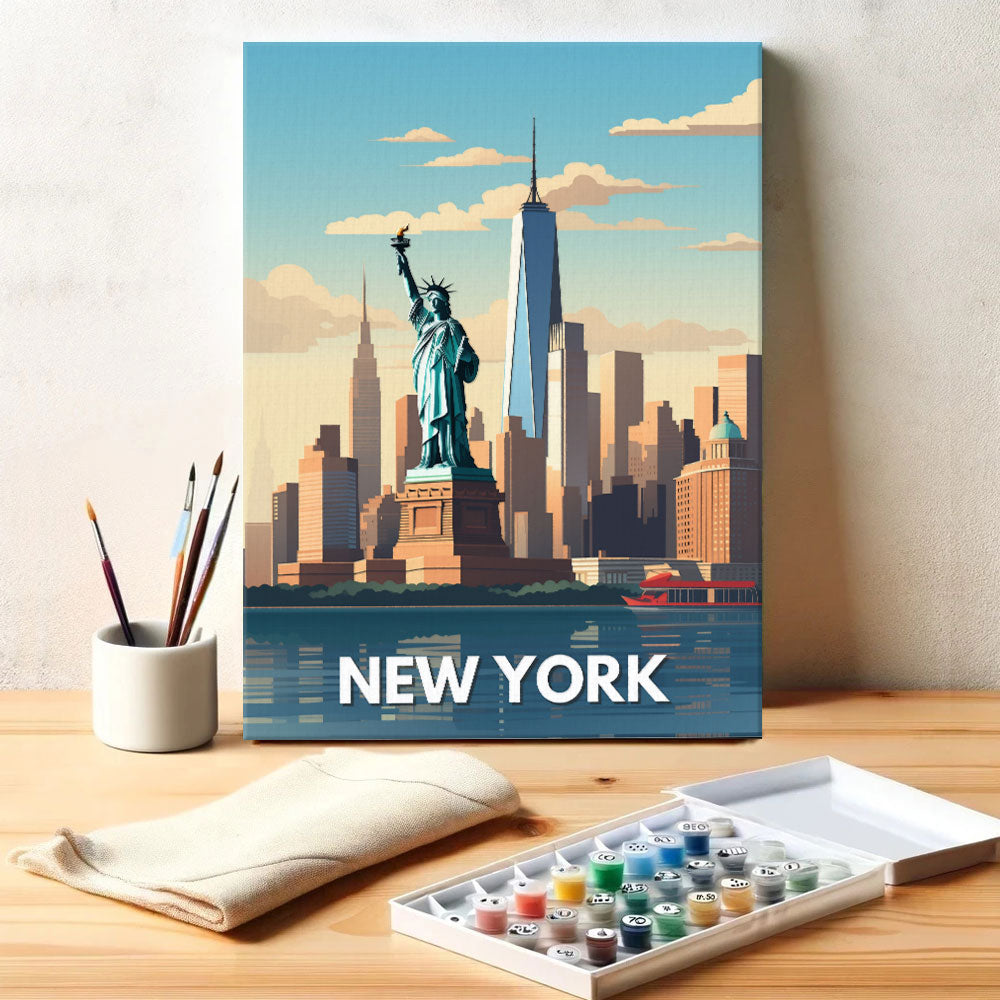 New York Travel Poster | Paint by Numbers Kit