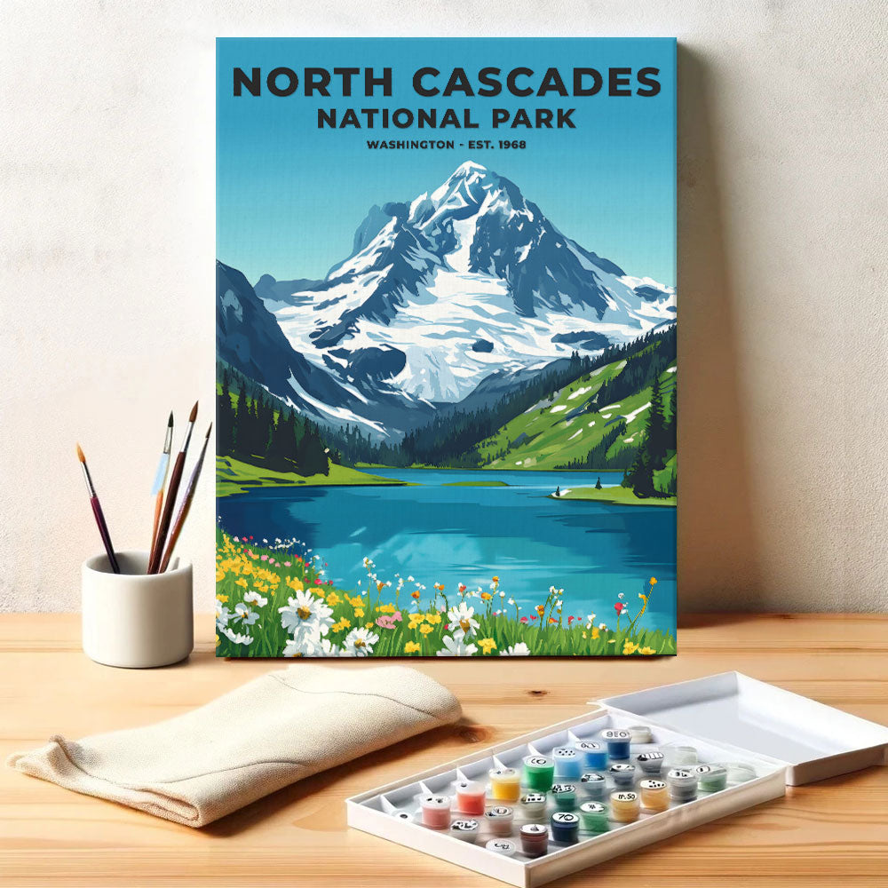 North Cascades National Park Heritage Edition | Paint by Numbers Kit