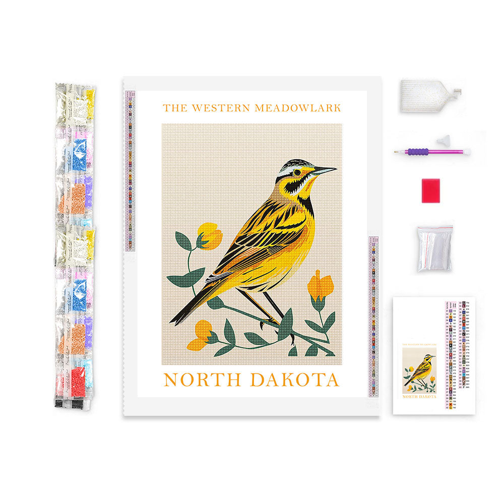 North Dakota State Bird Diamond Painting