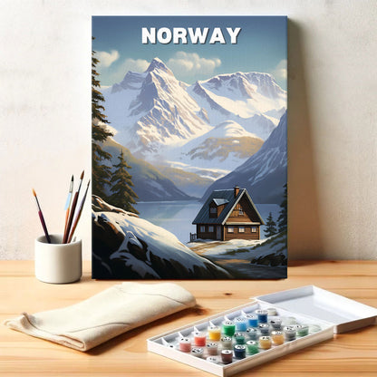 Norway Travel Poster | Paint by Numbers Kit