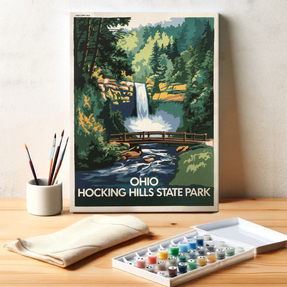 Ohio - Hocking Hills State Park | Paint by Numbers Kit