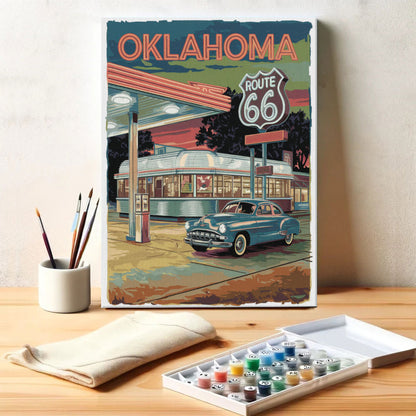 Oklahoma - Route 66 | Paint by Numbers Kit