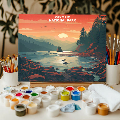 Olympic National Park - Landscape | Paint by Numbers Kit