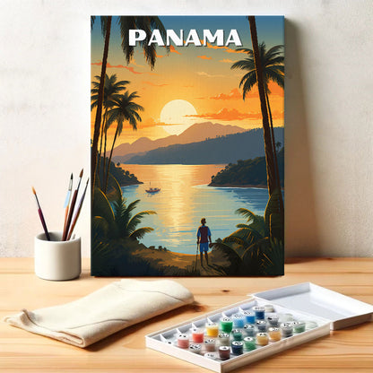 Panama Travel Poster | Paint by Numbers Kit