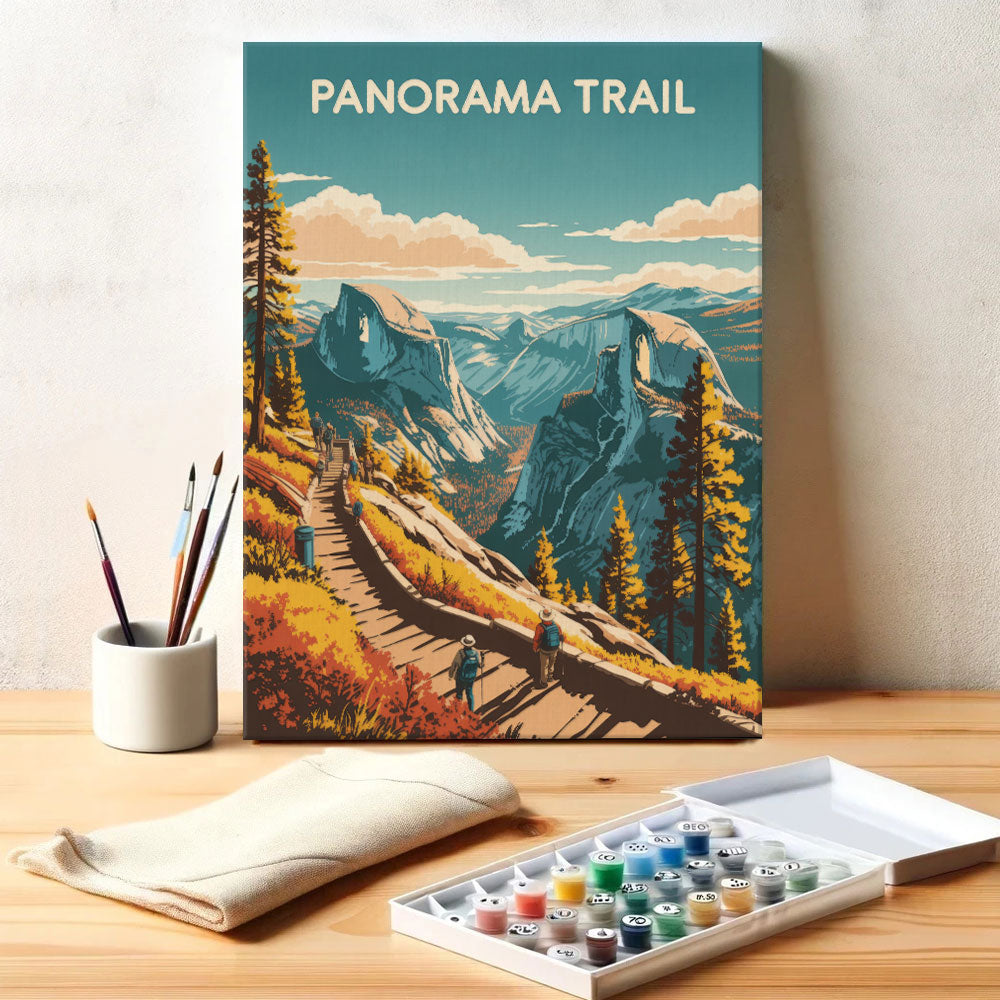 Panorama Trail – Yosemite-Nationalpark | Malen nach Zahlen-Set