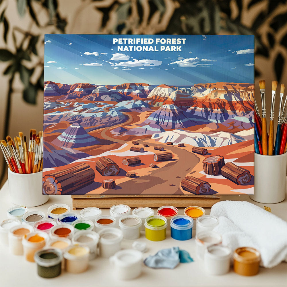 Petrified Forest National Park - Landscape | Paint by Numbers Kit