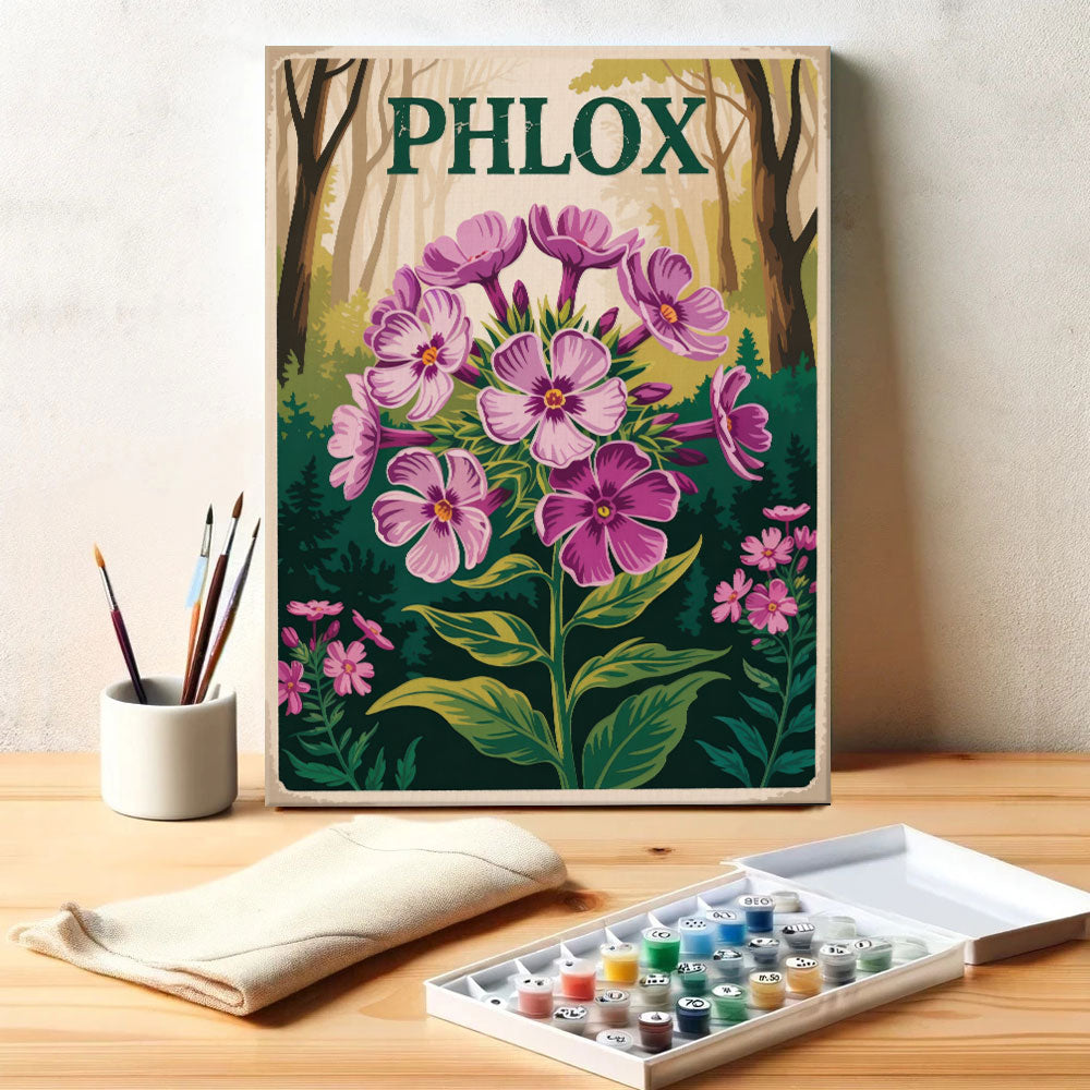 Phlox - US Wildflowers | Paint by Numbers Kit