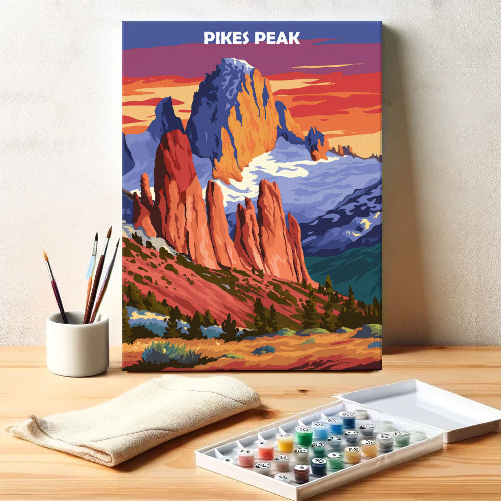 Pikes Peak, USA | Paint by Numbers Kit