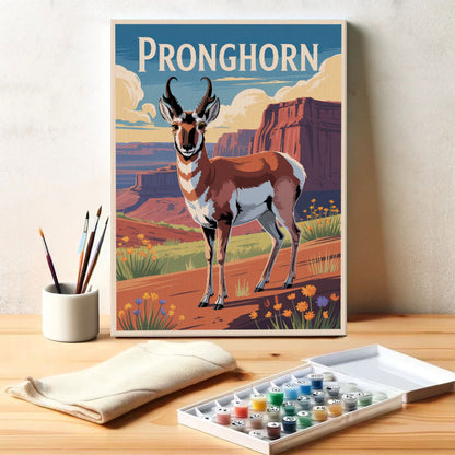 Pronghorn - National Park Wildlife | Paint by Numbers Kit
