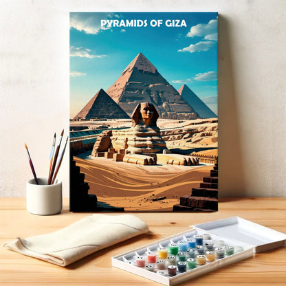 Pyramids of Giza, Egypt - World Heritage | Paint by Numbers Kit