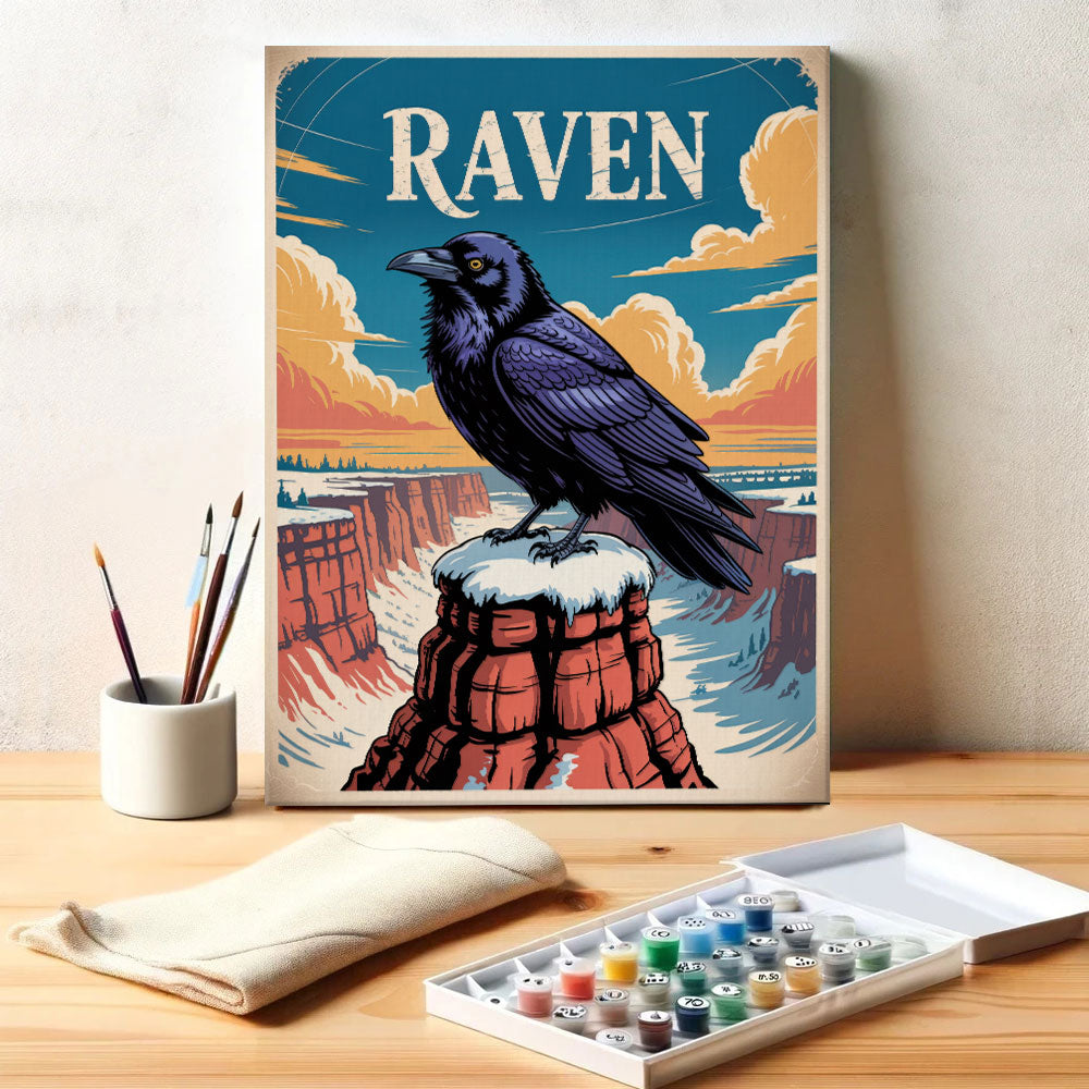 Raven - National Park Wildlife | Paint by Numbers Kit