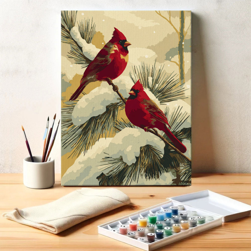 Red Cardinals | Paint by Numbers Kit