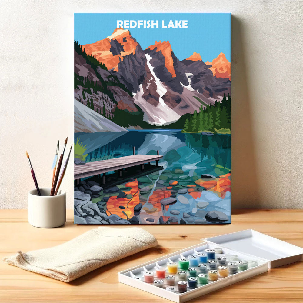 Redfish Lake | Paint by Numbers Kit