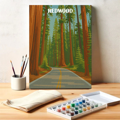 Redwood National Park Beginner | Paint by Numbers Kit