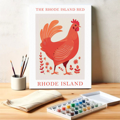 Rhode Island State Bird Rhode Island Red | Paint by Numbers Kit