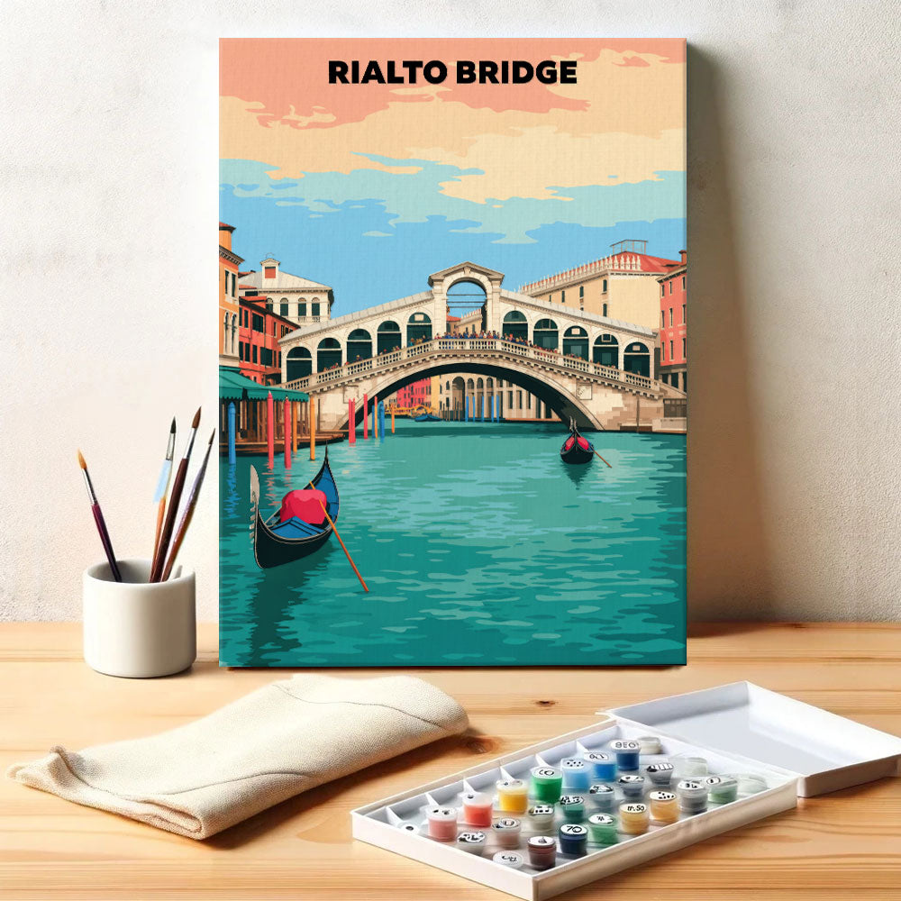 Rialto Bridge, Italy | Paint by Numbers Kit