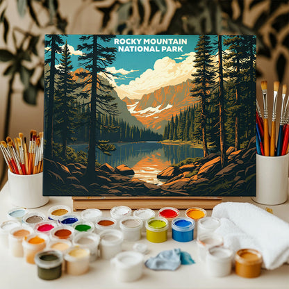 Rocky Mountain Park - Landscape | Paint by Numbers Kit