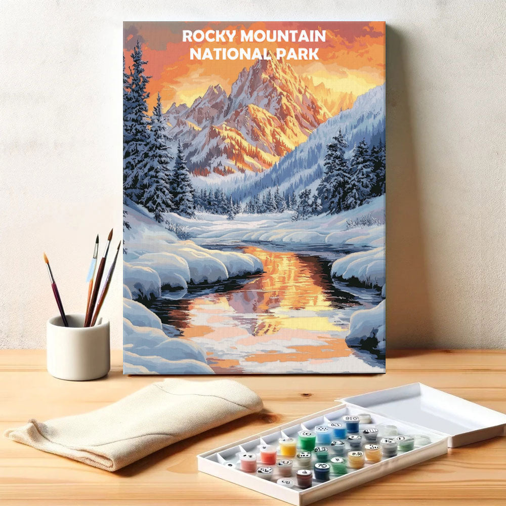 Rocky Mountain National Park Winter | Paint by Numbers Kit