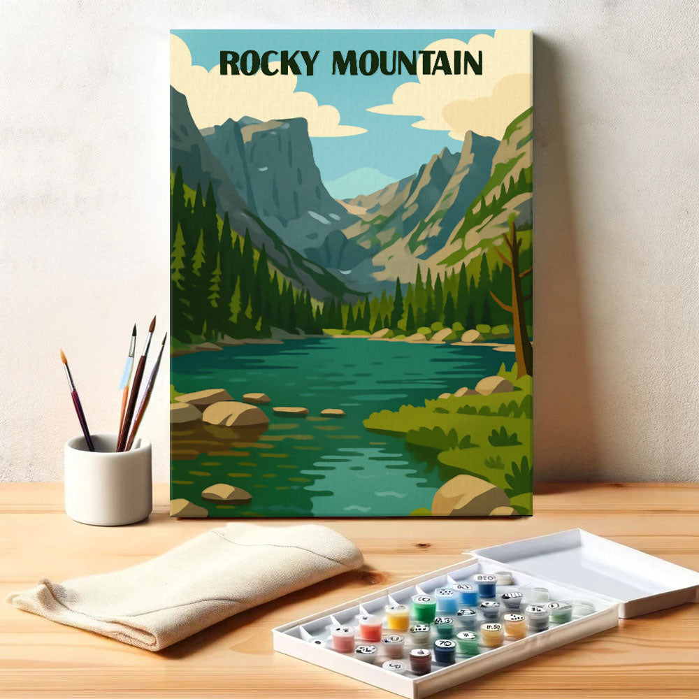 Rocky Mountain National Park Beginner | Paint by Numbers Kit