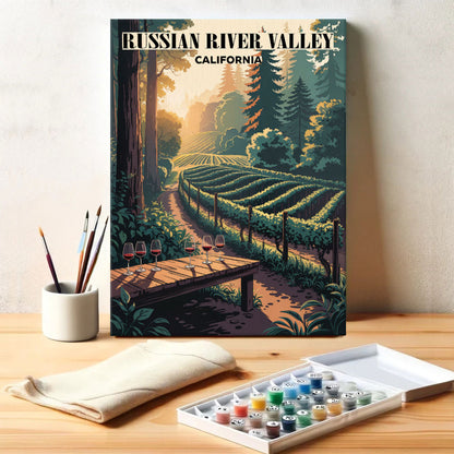 Russian River Valley Wineries, California | Paint by Numbers Kit
