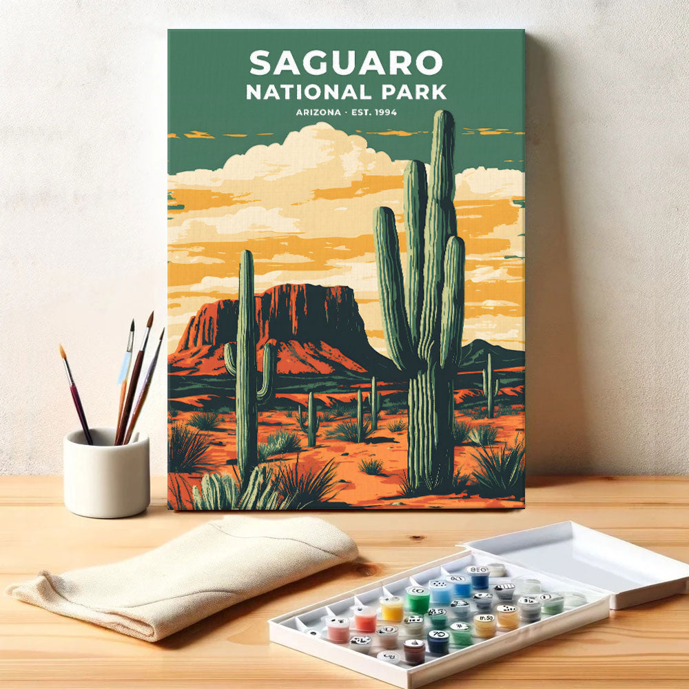 Saguaro National Park Heritage Edition | Paint by Numbers Kit