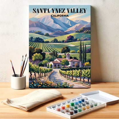 Santa Ynez Valley Wineries, California | Paint by Numbers Kit