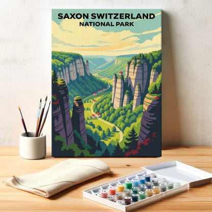 Saxon Switzerland - German National Park | Paint by Numbers Kit