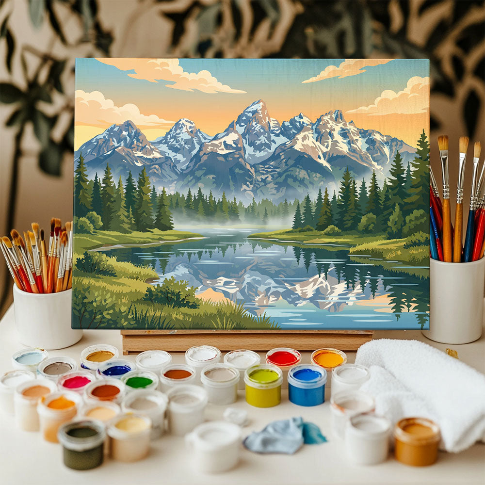 Schwabacher Landing - Grand Teton | Paint by Numbers Kit