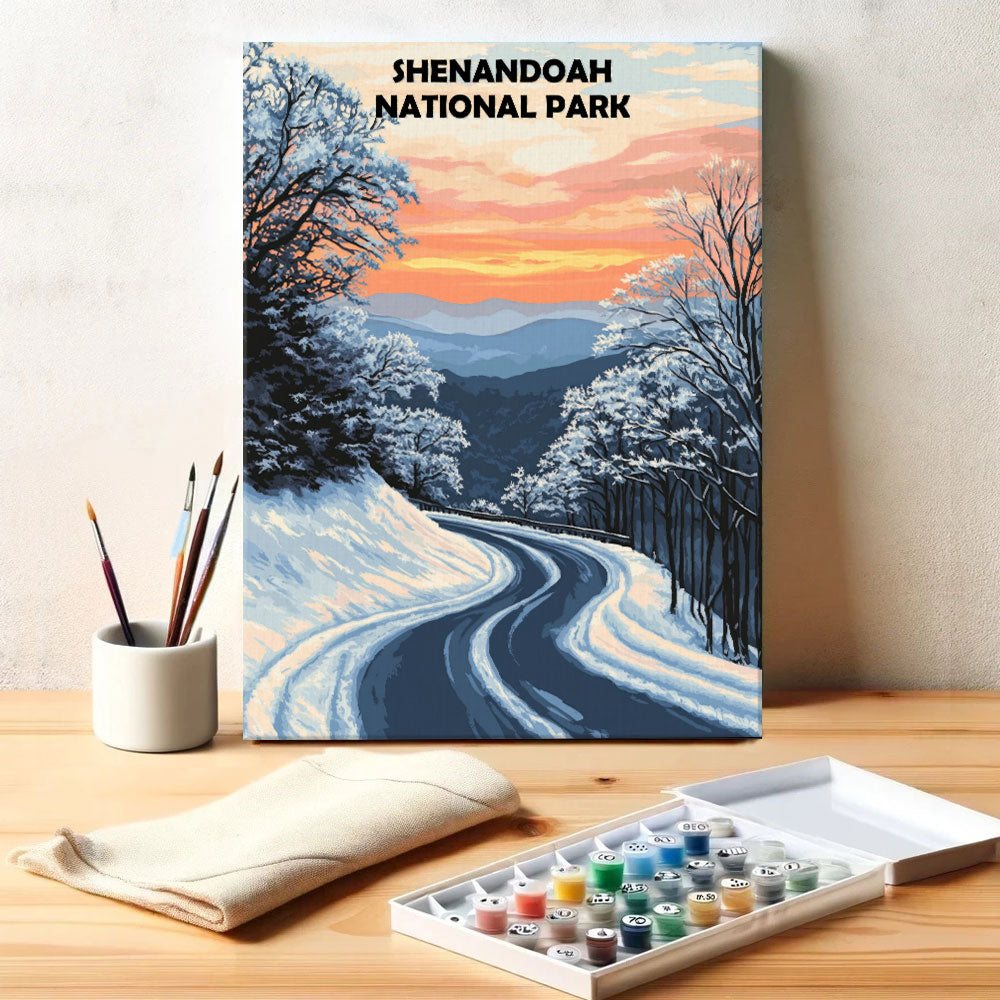 Shenandoah National Park Winter | Paint by Numbers Kit