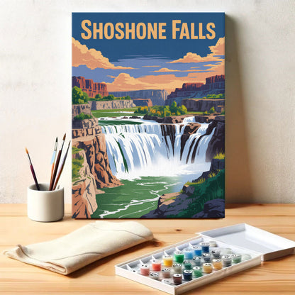 Shoshone Falls - U.S. Waterfalls | Paint by Numbers Kit