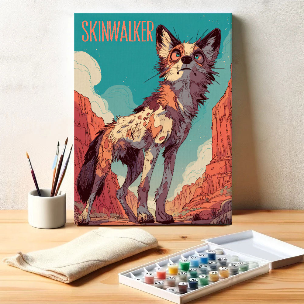 Skinwalker Coyote - American Legends | Paint by Numbers Kit