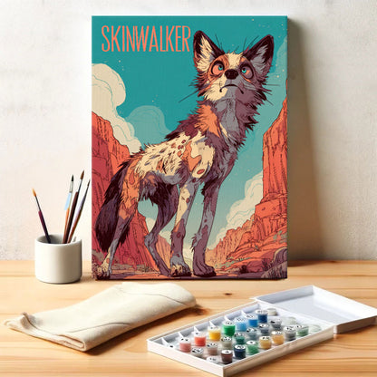 Skinwalker Coyote - American Legends | Paint by Numbers Kit