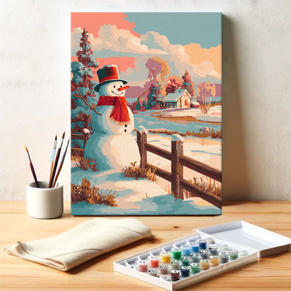 Smiling Snowman | Paint by Numbers Kit
