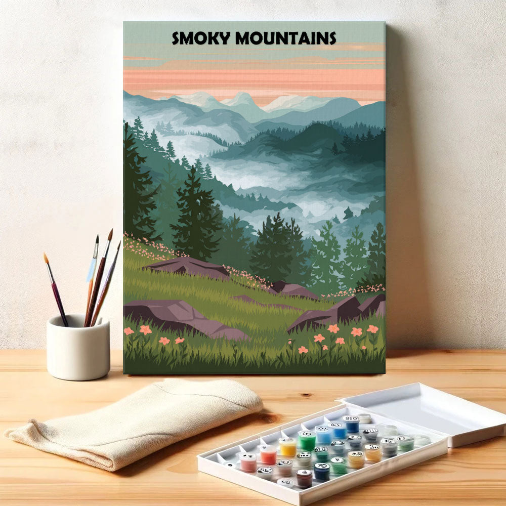Smoky Mountains, USA | Paint by Numbers Kit
