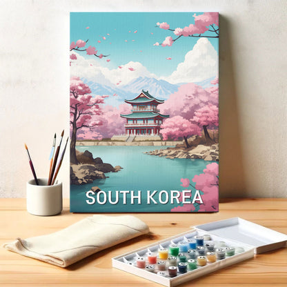 South Korea Travel Poster | Paint by Numbers Kit