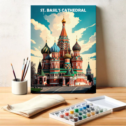 St. Basil's Cathedral, Russia - World Heritage | Paint by Numbers Kit