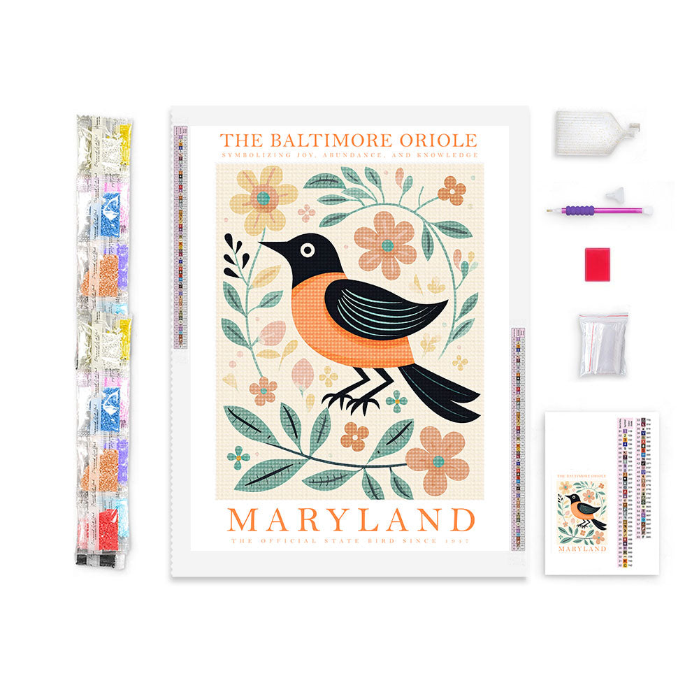 Maryland State Bird Diamond Painting