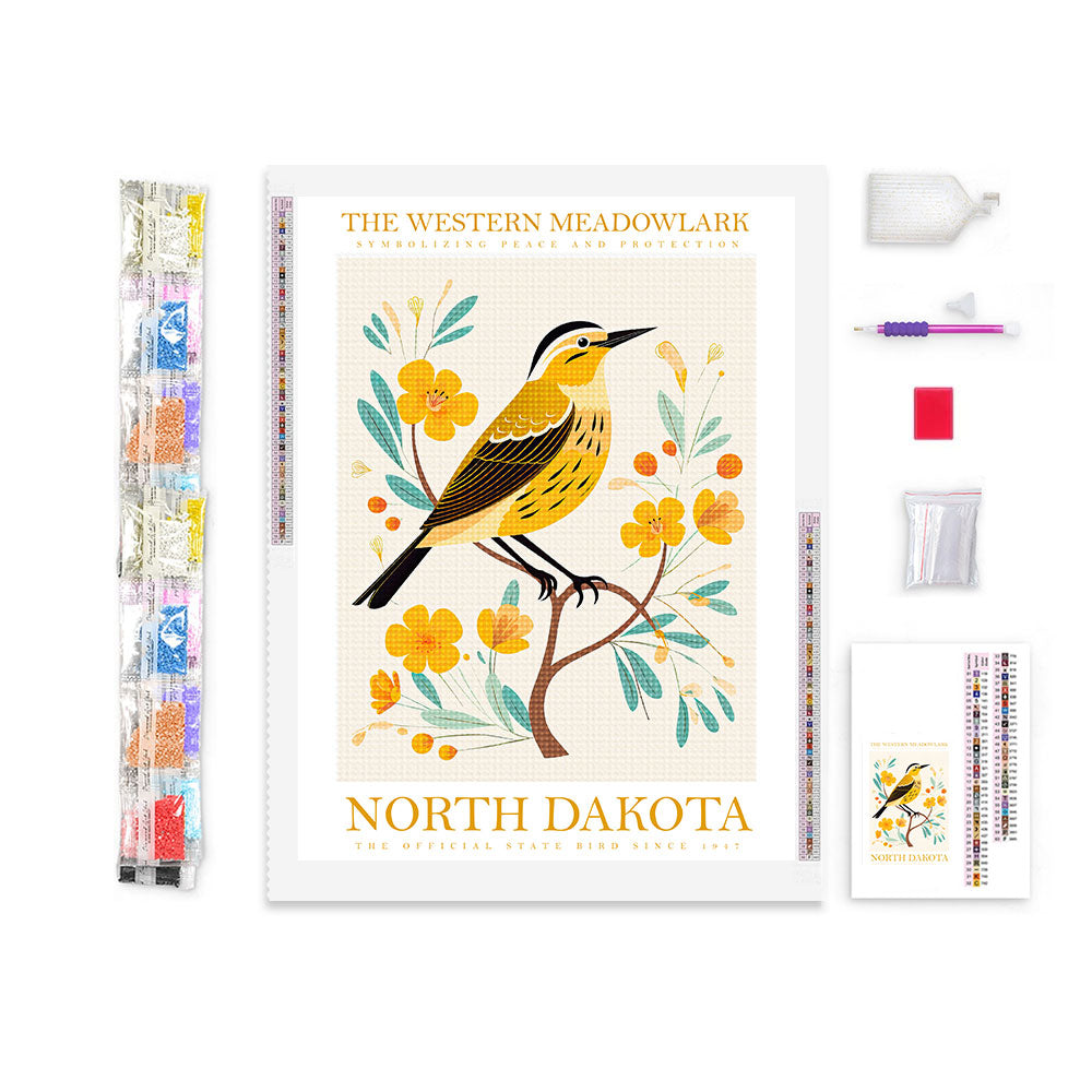 North Dakota State Bird Diamond Painting